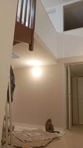 Photo de galerie - Fais de la.peinture decoration blanc et marron clair 