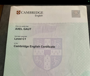 Photo de galerie - Certificat anglais C1