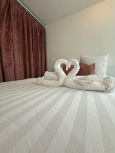 Photo de galerie - Serviettes formant un cœur ♥️ 