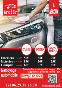 Photo de galerie - Tarif nettoyage auto 
Marie & car