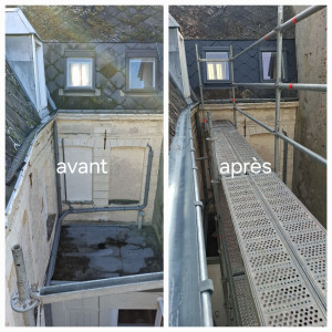 Photo de galerie - Remplacement des gouttière de type zinc 