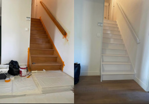 Photo de galerie - Peinture complète sur un escalier en double couche