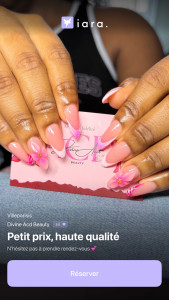 Photo de galerie - Ongle en gel avec rallongement 