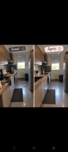 Photo de galerie - ✨ Nettoyage des plans de travail
✨ Évier et robinetterie
✨ Plaques de cuisson
✨ Façades des meubles
✨ Table et chaises
✨ Sol et petites surfaces
✨ Rangement léger si besoin