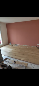 Photo de galerie - Pose de parquet massif posé flottante 