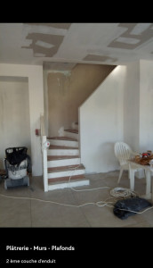 Photo de galerie - Deuxieme couche d'enduit avant impression