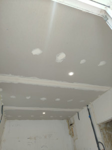Photo de galerie - Plafond placo + électricité 