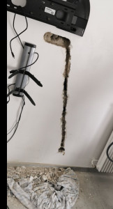 Photo de galerie - Création de nouvelle prise t.v à partir de prise existante 