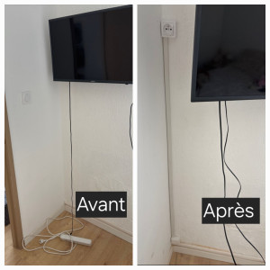 Photo de galerie - Pose prise en saillie avec goulotte 