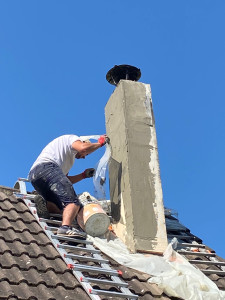 Photo de galerie - Enduit cheminée 