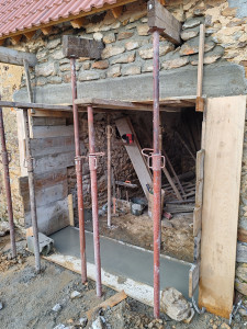 Photo de galerie - Création d'une ouverture, seuil et jambage 