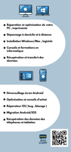 Photo de galerie - Flyer informatiques verso