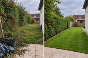 Photo de galerie - Entretien de jardin, tonte de pelouse, débroussaillage, taille d'haies, remise en état et nettoyage des extérieurs 