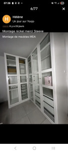 Photo de galerie - Un dressing en angle et vitre fait en 5h . 