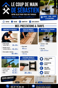 Photo de galerie - Tarifs détaillé de mes prestations, pas de mauvaise surprise. 
