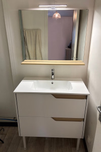 Photo de galerie - Reprise plomberie et installation meuble sdb