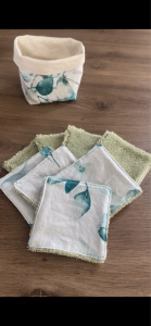 Photo de galerie - Cotons démaquillants + paniers