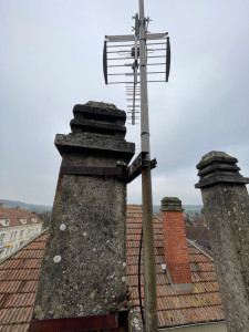 Photo de galerie - Création complète d’une antenne + câblerie TV , réglage avec appareil dédié, réception 100%