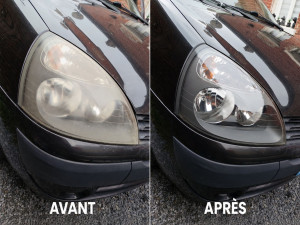 Photo de galerie - Nettoyage auto avec ponçage et pose resine 
