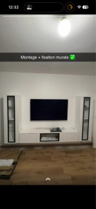 Photo de galerie - Montage + fixation des meubles et TV