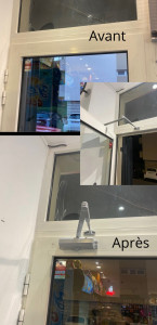 Photo de galerie - Récupération, livraison et installation d’un ferme-porte automatique. Facturé à 20€. 1h de travail.  