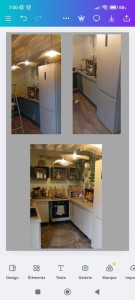 Photo de galerie - Bonjour 
peinture mur et meuble de cuisine 