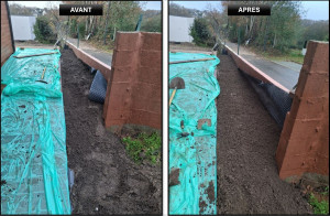 Photo de galerie - J'ai réalisé une répartition des terres (nivelage) à la pelle 