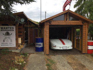 Photo de galerie - Garage et ses annexes, construction bois, charpente traditionnelle