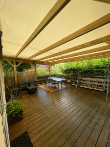 Photo de galerie - Agrandissement de terrasse et installation de pergola couverte