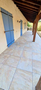 Photo de galerie - Pose Carrelage terrasse extérieur 
