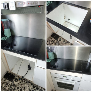 Photo de galerie - Installation d'une nouvelle plaque de cuisson 