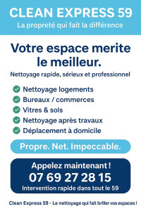 Photo de galerie - Votre propreté, notre priorité !
Nettoyage maison, bureaux ou commerces, rapide, efficace et sur-mesure.
? 07 69 27 28 15 – Déplacement à domicile