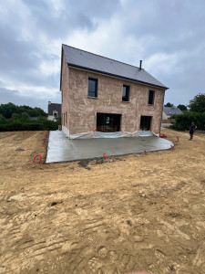 Photo de galerie - Réalisation terrasse ( terrassent, coffrage et coulage) 
