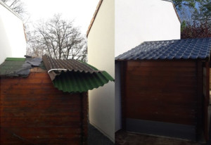 Photo de galerie - Remplacement de la toiture d'un abri de jardin