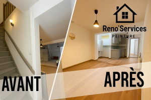 Photo de galerie - 13/09/24 - 22/10/24 Réaménagement murs & sols de cette belle maison mitoyenne comprenant le rdc et du premier niveau.