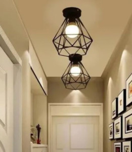 Photo de galerie - Installation de 2 plofonier dans le couloir 