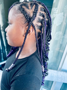 Photo de galerie - Knotless violet/noir