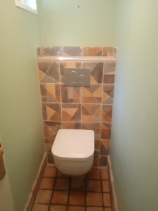 Photo de galerie - Création WC suspendu et faïence 