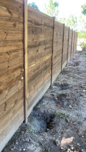 Photo de galerie - Pose de clôture en bois