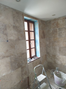 Photo de galerie - Pose travertin 