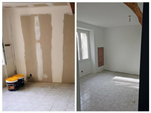 Photo de galerie - Pose placo, joints, peinture 