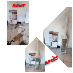 Photo de galerie - Montage d'un meuble pour toilette