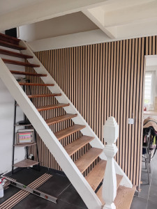 Photo de galerie - Pose panneaux  bois décoratif 