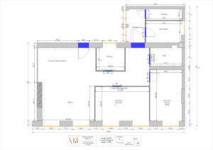 Photo de galerie - Réalisation d'un plan d'agencement pour un appartement de 93m² dans le cadre d'un projet de rénovation complète 
