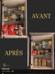 Photo de galerie - “Rangement et organisation de placard alimentaire.” 