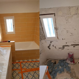 Photo de galerie - Crèer et réaménager une salle de bain intérieure 