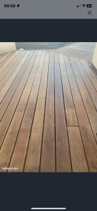 Photo de galerie - Rénovation de vos terrasses par brossage bois exotique ou non