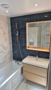 Photo de galerie - Pose de baignoire,carrelage et meubles 