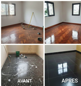 Photo de galerie - Avant/après d'une prestation de nettoyage d'un appartement. 