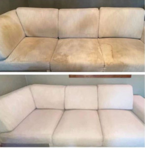 Photo de galerie - Avant / après d’un canapé . 